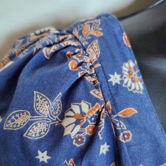 House of Harlow cinched waist/corset fitted floral/butterfly blouse XS - Picture 8 of 13